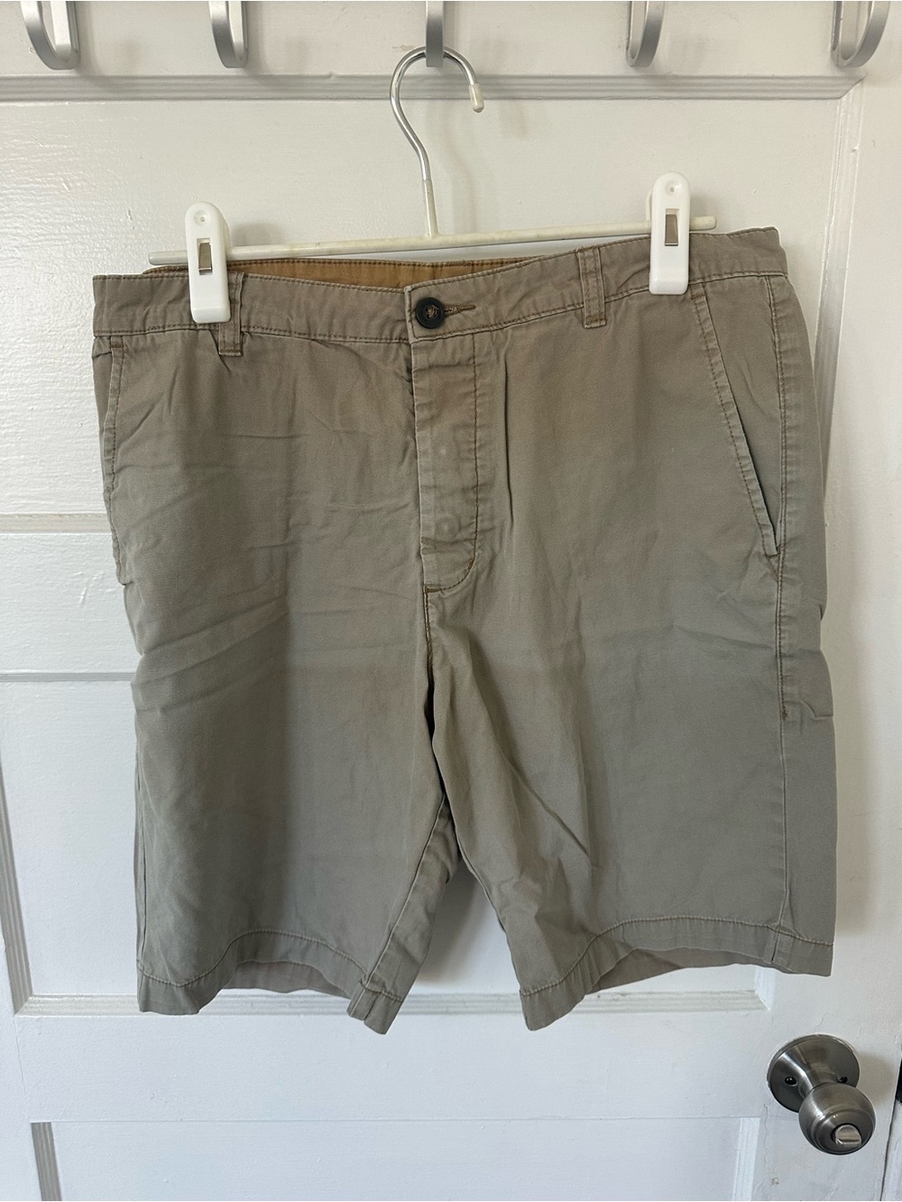 Divided Men's Light Khaki Flat Front Shorts